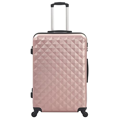 Travel with Ease using Rose Gold Hardcase Trolley Set, Durable ABS, Secure Lock, 3 Sizes for All Needs4