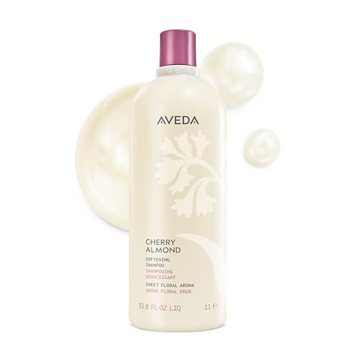 Aveda Cherry Almond Softening Shampoo | Adds Softness and Shine | for Normal to Dry Hair | 97% Naturally Derived* | Silicone Free | Iconic Cherry Almond Aroma of Tonka, Orange, Ylang Ylang, 33.8 Fl Oz