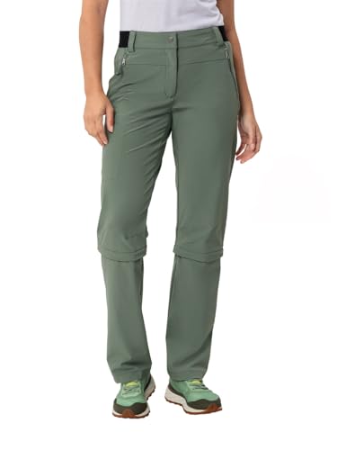 VAUDE Wanderhose Damen Farley Stretch Capri T-Zip III, Agave, 34-Short – Ansicht 2