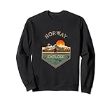Norwegen Retro Vintage Wanderbekleidung - Norwegisches Souvenir Sweatshirt