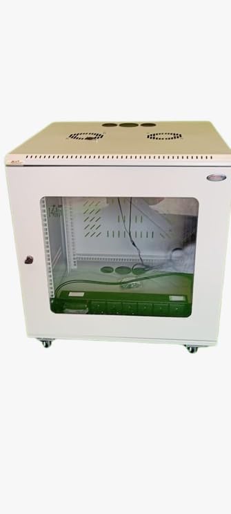Image of JETPLUS 9U Wall Mount Network Rack Cabinet | 19-Inch Lockable Steel Enclosure | Ideal for Networking, CCTV & Telecom Equipment