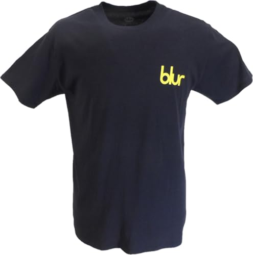 Image of Mazeys Mens Official Blur T Shirts (UK, Alpha, XXL, Regular, Regular, Parklife Navy)