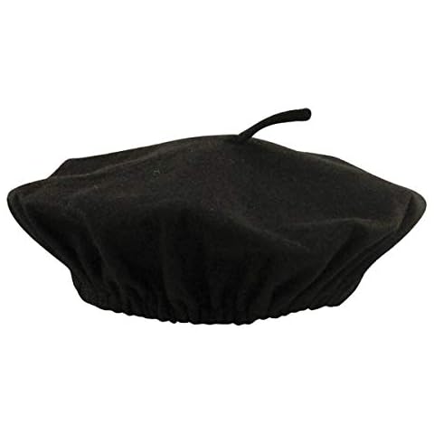 WickedFun® Fancy Dress COMPLETE Ladies French Mime Artist Costume Striped T Shirt, Beret, Tights, Braces & Gloves 6 Pieces French Fancy Dress Set (One Size, Hat) Cover