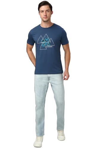Image of Van Heusen Men's Athleisure Graphic T-Shirt - Comfortable Crew Neck| Soft Breathable Cotton Blend | Casual Wear Style | Summer Favorite | Style 60054