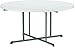 Lifetime 25402 Commercial Round Fold in Half Table, 5 Feet, White Granite
