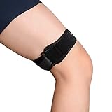 SupreGear IT Band Strap for Knee, Adjustable Comfortable Iliotibial Band Wrap Breathable ITB Strap for Iliotibial Band Syndrome, Black