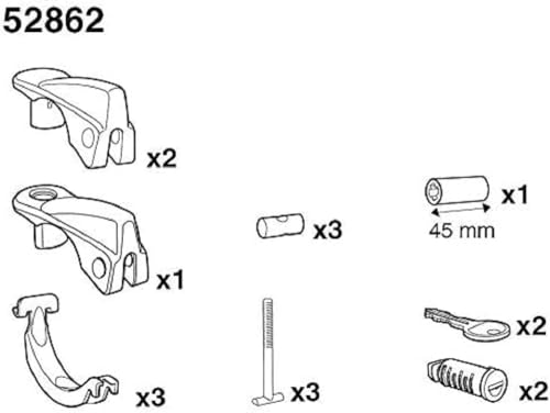 THULE SquareBar Adap. RepairKit 532 Adapter, Sport, Mehrfarbig (Mehrfarbig), einzeln, Ùnica
