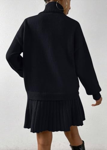 Robe pull chic Onsoyours avec mini jupe intégrée manches longues - 7