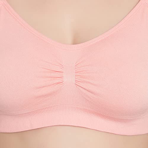Image of ELEG & STILANCE Maternity Feeding Bra Padded Nursing Bra with Adjustable Straps Easy Baby Breastfeeding New Moms