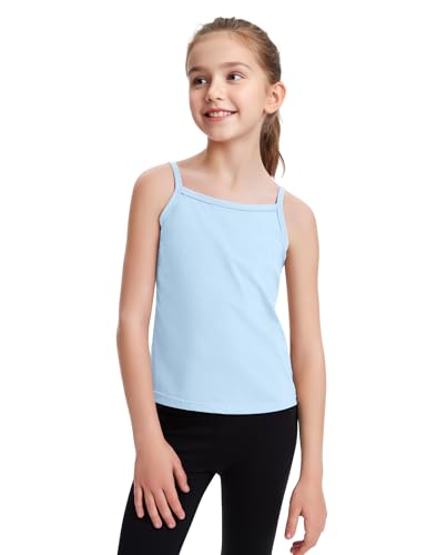 Image of Auranso Girls Undershirts Kids Camisole Toddler Adjustable Straps Tank Tops