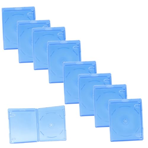 ERINGOGO 15pcs Boxes CD Storage Cases Portable Disc Organizer Lightweight Plastic CD Holder Box for Travel Home Use Design for Easy Viewing