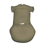embé 2-Way Preemie Swaddle Sack Warm Up or Cool Down 100% Cotton, Moss (Transitional Swaddle (Preemie)