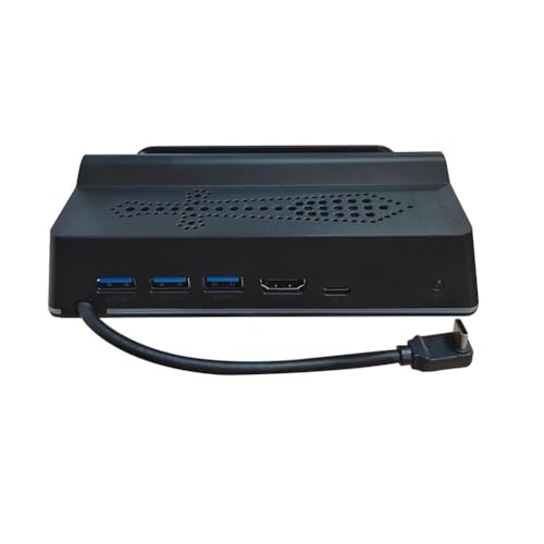 NiuLumea Base de expansión 5 en 1, salida de video 4K 60Hz, USB, para concentrador con múltiples puertos, para diseño compacto y portátil, color negro
