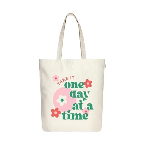 Ecoright Aesthetic Canvas Tote Bag with Zip Cover