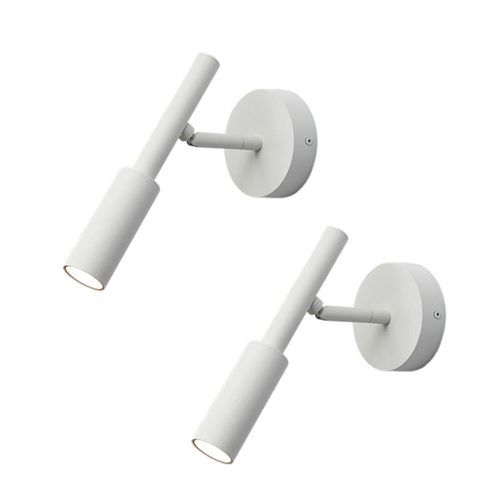 HYJAUSXB Wall Lamps Sconces 2 Pack LED Sconce, Adjustable Bedside Lamp 7W Mount Reading Light, Aluminum Hardwired Headboard For Bedroom Living Room Bookcase,
