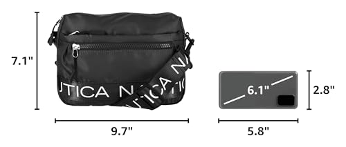 Image of Nautica Nylon Bean crossbody /Belt Bag adjustable shoulder strap