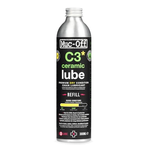 Muc-Off C3 Ceramic Dry Chain Lube Trocken Kettenöl Fahrrad, 300 ml - Premium Schmierfett Kettenfett, Kettenspray Fahrrad… – Ansicht 1