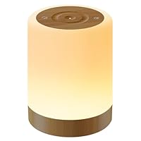 Auxmir Nachttischlampe Nachtlicht Touch Dimmbar, 3000mAh Tischlampe Kabellos USB Aufladbar mit 256 RGB Farben 5 Modi, Timing Funktion, LED Stilllicht Lampe für Deko Schlafzimmer, Camping, Dunkelbraun