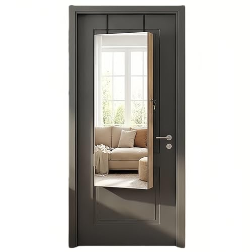 ZPVXRVQ Armario Para Joyas Montado En Pared Y Puerta, Armario Para Joyas Con Iluminación LED, Con Espejo De Cuerpo Entero, Caja De Maquillaje Colgante Ajustable.