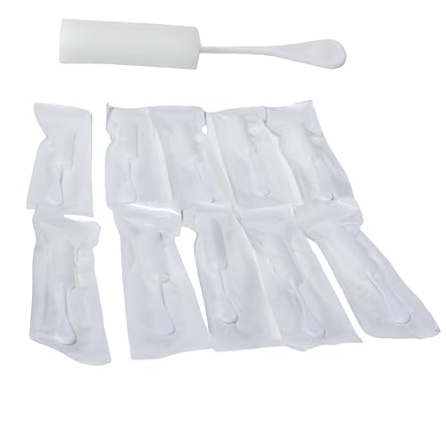 Image of Drip Stick Absorbing Sponge for Women - 10 Pack Swizzle Sticks for Post Intimacy Cleanup - Ultra-Absorbent Drip Stick for Females - Soft, Long Handle, Easy to Use - Feminine Care and Period Hygiene