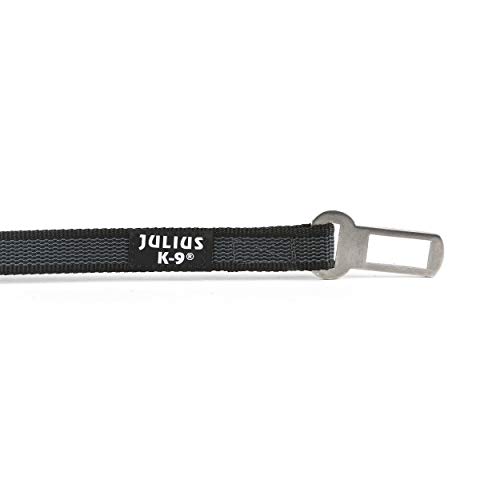 JULIUS K-9 16SGA-P-2 Color & Gray Sicherheitsgurt Adapter für Hunde, Größe: 2, schwarz-grau