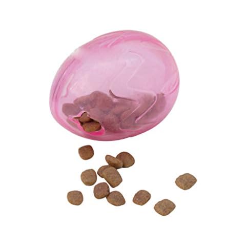 Xinwcang Cats Interactive Toy Feed Ball Cat Food Feeder Food Dispenser Ball Rose Red Cover
