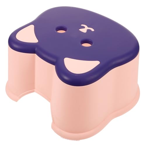 KOMBIUDA Boy Girl Colored Plastic Step Stool Lightweight Non- Boy Girl Sitting Stool for Home Use for Easy Access to Sink Bathroom More