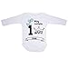 AR Regalos Body bebé primer cumpleaños (Niño) (Manga corta - 12 a 18 meses)