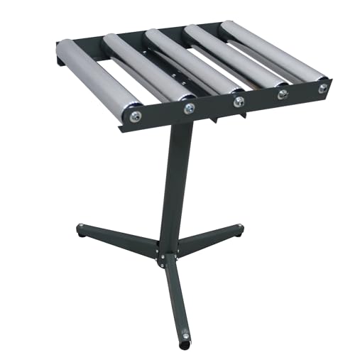 HQHAOTWU 5 Rolls Adjustable Conveyor Roller Table Height Adjustable Heavy-Duty Stand Conveyor Table Unpowered Roller Conveyor Stand Load up to 250 Lbs