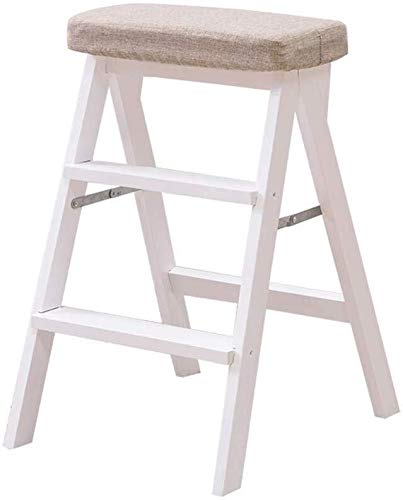 Taburete de escalera plegable de madera para niños y silla de cocina