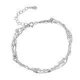 Purhole Charm Armband 925 Sterling Silber,Armreif für Freund Mama,17cm