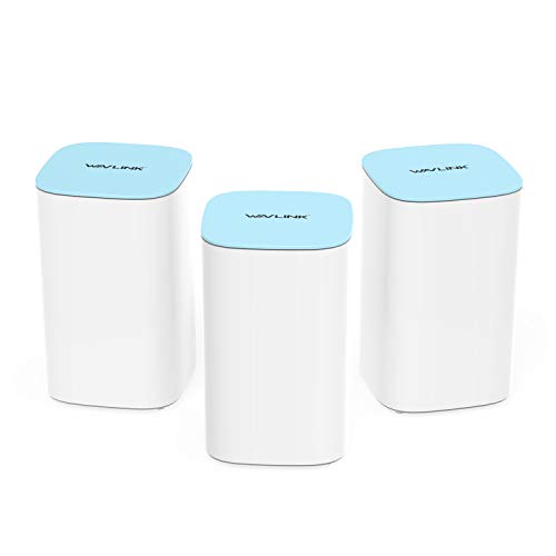 Wavlink Whole Home Mesh WiFi System, Tri-Band, 2.4GHz/400Mbps+5GHz/867Mbps+1733 Mbps, Up