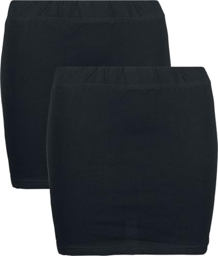 RED by EMP Damen schwarzer Basic Mini-Rock im Doppelpack M