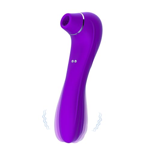 Sucking Vibrator Wand Adult Sex Toys 2 in 1 Clitoral Stimulator G Spot Vibrators with 10 Suction & Vibration Modes Clitoral Nipple Rose Sucker Sex Novelties Vibrator Clit for Women Couple