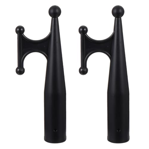 GOOHOCHY Ganchos de Bichero de Nailon Negro 2 Piezas para Barco Compatible con Varilla de 28 MM Multifuncional para Kayak Bote y Yate Accesorios Náuticos Resistentes y Versátiles
