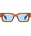 ZIMUSUN Square Thick Frame Sunglasses for Women Men Fashion Chunky Rectangle Sun Glasses Black Shades(A9 Transparent Tea/Blue)