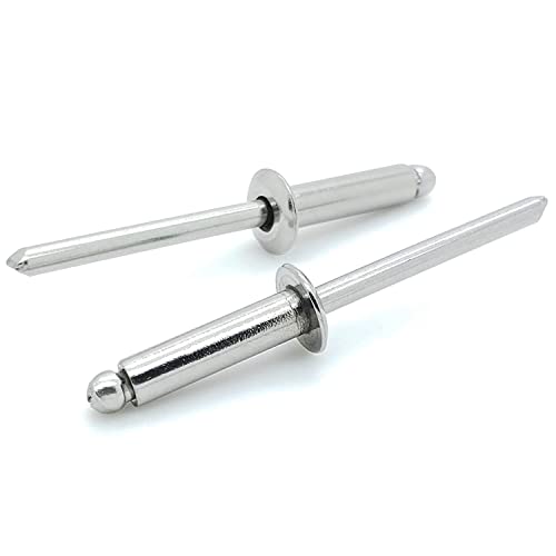 Image of Stainless Steel Blind Rivets 5 /32 inch Diameter x 1 inch long Metal Pop Rivet Pin for Riveting Gun or Riveter machine (3.9 mm dia x 25 mm)(Pack of 100 Pcs)