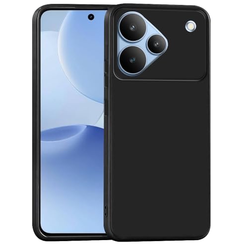 Image of Back Cover for Realme P4 5G | Full Camera Protection | Premium Liquid Silicon Case | Flexible Bumper Case for Realme P4 5G (Black)