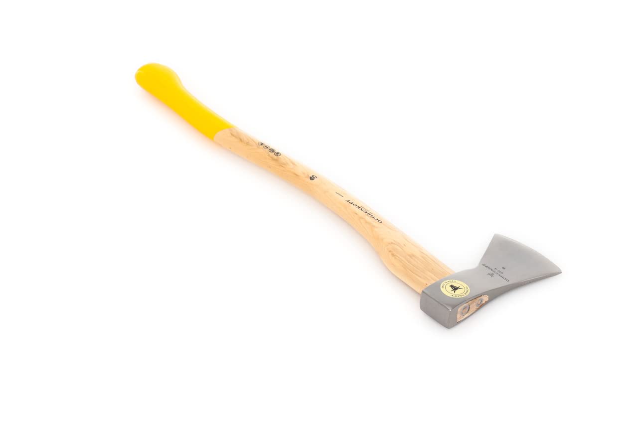OCHSENKOPF Universal Gold-Forstaxt, Hickory-Holzgriff, Schneidenschutz, polierte Schneide 120 mm, 700 mm lang, OX 20 H-1257