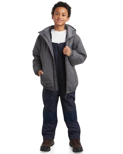 Kids' Ski Set – 2 Piece Unisex Boys' and Girls' Insulated Waterproof Snow Bib with Hooded Jacket (4-18)3