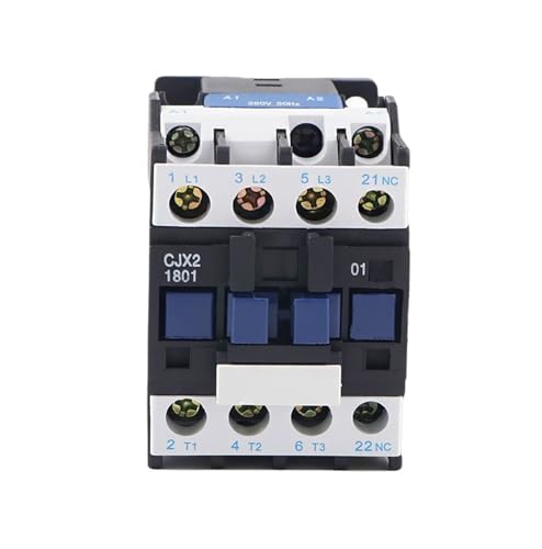 Contacteur AC 18A LC1 CJX2-1801 3 pôles triphasé avec bobine AC 110V sur rail DIN