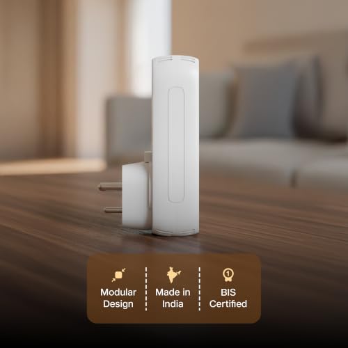 Image of JioExtender JE6000 - AX3000 Wi-Fi 6 Dual Band Universal Mesh Extender | True Mesh with JioAirFiber & Jio Universal Router. Range Extender for JioFiber & other routers. Up to 3000 Mbps, WPA3 secure.