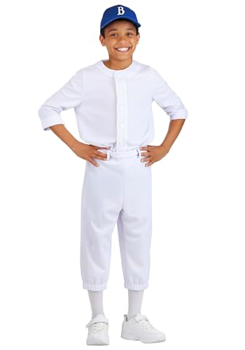 Disfraz clásico de béisbol para niños con camisa, pantalón y gorra miniatura 1