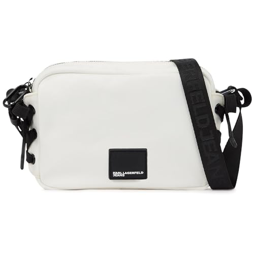 Sac camera Karl Lagerfeld Jeans femme nylon blanc pochette bandoulière