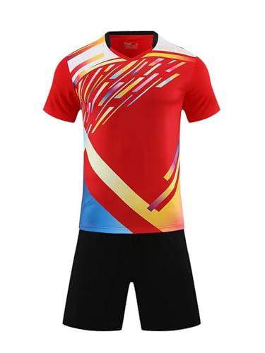 Jugaoge Kids Boys Football Kit Quick Dry Athletic T-shirts with Running Shorts 2 Piece Activewear Set