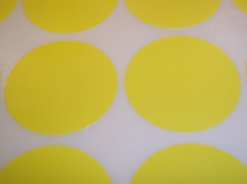 Audioprint Ltd. Pack of 1000 Round Stock Control Colour Code Display Dots Stickers Sticky Labels Yellow 15mm