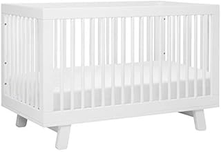 Babyletto Hudson 3-in-1 Convertible Crib with Toddler Bed Conversion Kit in White, Greenguard Gold Certified