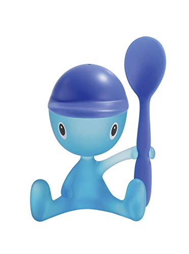 Alessi Cico Egg Cup with Salt Castor and Spoon Blue