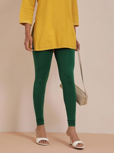 Image of TWIN BIRDS Tailored Cut and Classic Fit Super Stretchable Elastane Fabric Churidar Leggings for Women