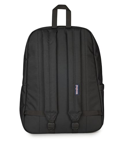 Image of JanSport Superbreak Plus FX Backpack - Work, Travel, or Laptop Bag with Water Bottle Pocket, Superbreak Plus Fx, Tiny Butterflies Black /Md Blu /Lt Blu